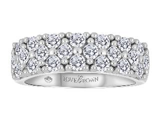 10K White Gold Lab Grown Diamond Wide Anniversary Band