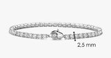 Sterling Silver 7 1/2" CZ Tennis Style Bracelet