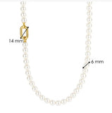 Sterling Silver/18K Gold Plated 19" Fashion Pearl Neck