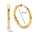 Sterling Silver/18K Gold Plated Large Huggie Hoops