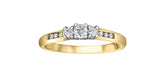 14K Yellow/White Gold Multi Diamond Engagement Ring