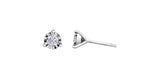 10K White Gold Diamond "Martini" Stud Earrings