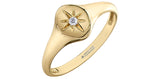 10K Yellow Gold Canadian Diamond "Star Set" Ring