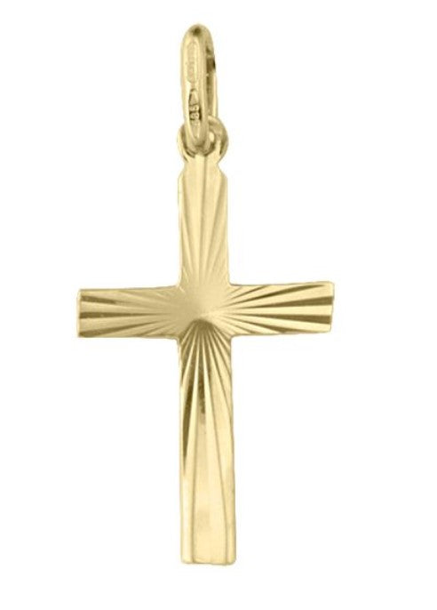10K Yellow Gold D/C Small Cross