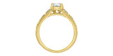 14K Yellow Gold Lab Grown Diamond with Lab Grown Diamond Shoulder Stone Engagement Ring