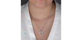 Sterling Silver 14 Lab Grown Diamond Heart Pendant with 18" Chain