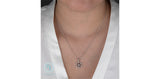 Sterling Silver 7 Lab Grown Diamond Snowflake Pendant with 18" Chain