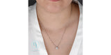 Sterling Silver Lab Grown Pear Shaped Diamond Pendant with 18" Chain