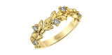 10K Yellow Gold Vine Style Band with Canadian Diamonds