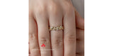 10K Yellow Gold Vine Style Band with Canadian Diamonds