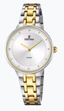 Festina Quartz 50M WR Stainless Steel/Yellow gold Plate Case & Bracelet