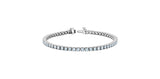10K White Gold 5.00ct Lab Grown Diamond Tennis Bracelet 7.25"