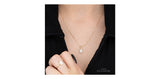 10K Yellow Gold Pear Shaped Opal & 6 Diamond Pendant with 17-18" Chain