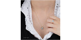 10K Yellow Gold Blue Topaz & 7 Diamond Pendant with 17-18" Chain