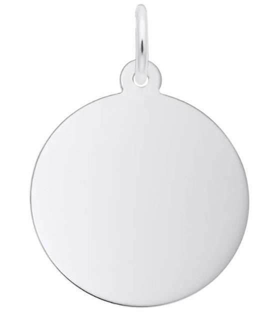 Sterling Silver 19mm Plain Disc