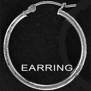 Sterling Silver Medium Size Narrow Tube Hoops