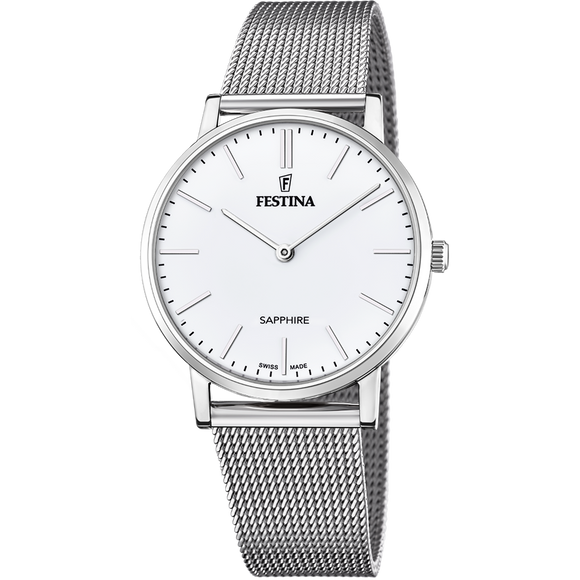 Festina Swiss Quartz 50M WR Stainless Steel Case & Mesh Bracelet