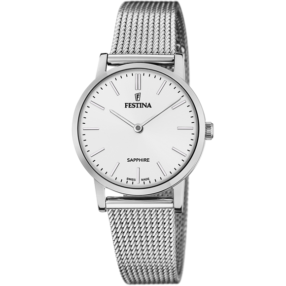 Festina Swiss Quartz 50M WR Stainless Steel Case & Mesh Bracelet