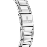 Festina Quartz Chrono 100M WR Mother of Pearl Dial Crystal Bezel Stainless Steel Case & Bracelet