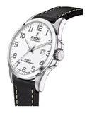 Festina Swiss Quartz Date 100M WR Stainless Steel Case Black Leather Strap
