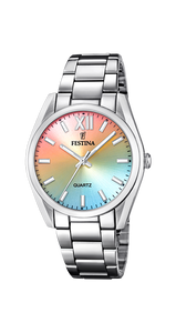 Festina Quartz 50M WR Rainbow Dial Stainless Steel Case & Bracelet