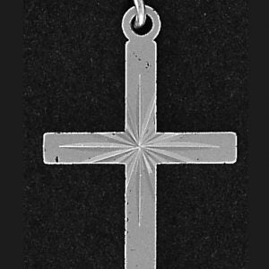 Sterling Silver Diamond Cut Cross Pendant