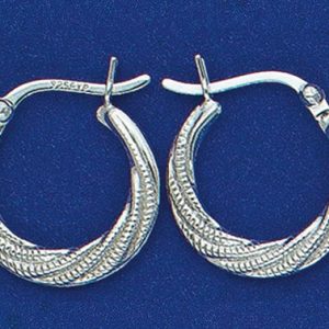 Sterling Silver Small Twist Hoops