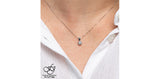 Forever Jewellery 10K White Gold Starburst Diamond Pendant with 17" Chain
