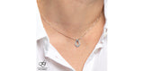 Forever Jewellery 10K White Gold Teardrop Pendant with Diamond & 17" Chain