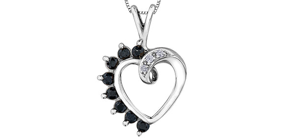 Forever Jewellery 10K White Gold Blue Sapphire with Diamonds and 17