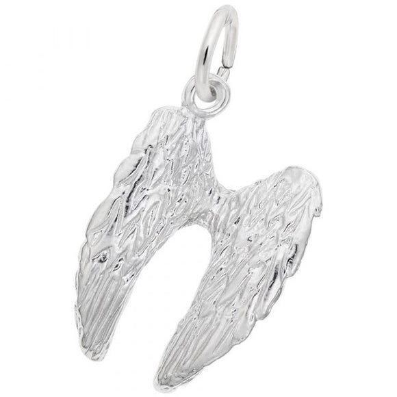 Sterling Silver 3D Angel Wings