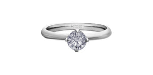 18K PD White Gold Canadian "150" Diamond Engagement Ring
