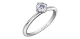 18K PD White Gold Canadian "150" Diamond Engagement Ring
