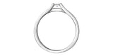10K White Gold  Centre Diamond w/ Diamond Shoulder Stone Engagement Ring