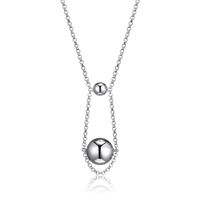 Elle Sterling Silver "Orb" 5 & 10MM Bead Pendant with 16" + 3" Rolo Chain
