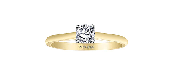 18K Yellow Gold Canadian Diamond Engagement Ring