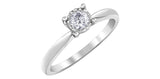 10K White Gold Illuminaire Diamond Solitaire Engagement Rings