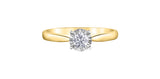 10K Yellow Gold Diamond Solitaire " Illuminaire" Engagement Ring