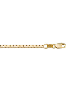 10K Yellow Gold 22" Heavy Box Link Chain