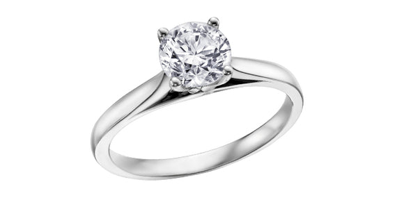 14K White Gold Canadian Diamond Engagement Ring