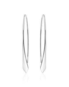Sterling Silver Long Wire Earrings