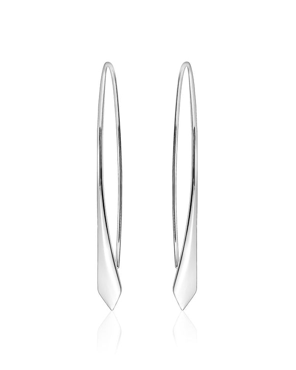 Sterling Silver Long Wire Earrings