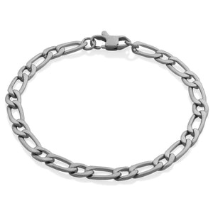 Steelx Stainless Steel 8.5" 6mm Figaro Bracelet