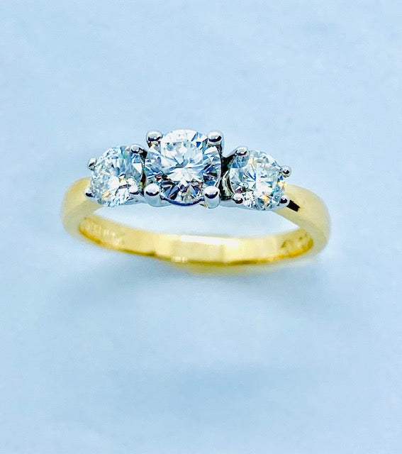14K Yellow White Gold Certified Canadian Diamond Engagement Ring