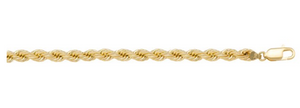10K Yellow Gold 3mm Hollow Rope 18" Chain