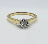 10K Yellow/White Gold "Illuminaire" Diamond Solitaire Engagement Ring