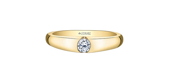 14K Yellow Gold Canadian Diamond Solitaire