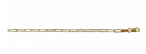 10K Yellow Gold 7.5" Paper Clip Bracelet