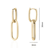 10K Yellow Gold Paperclip Huggie with Floating Link