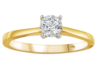 14K Yellow/White Gold Canadian Diamond Engagement Ring